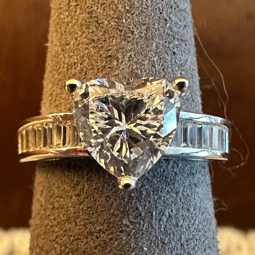 HSN Absolute Heart CZ ring sz 6